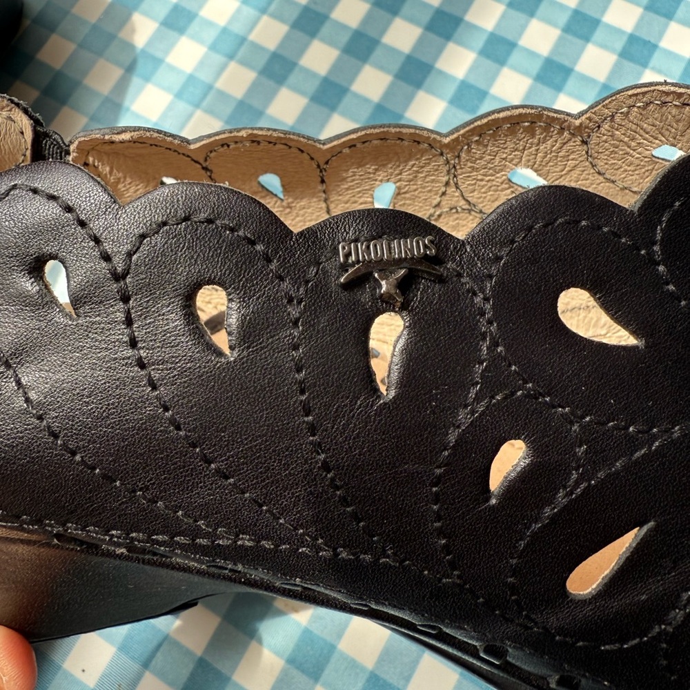 Gorgeous Pikolinos Women Size EU41/US10-10.5 NWOB Black Leather Cutout Shoes - Picture 5 of 8